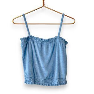 J.Crew Hydrangea Cropped Towel Terry-Cloth Tank Top